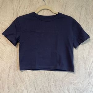 Oak + Fort Navy Cropped Tee